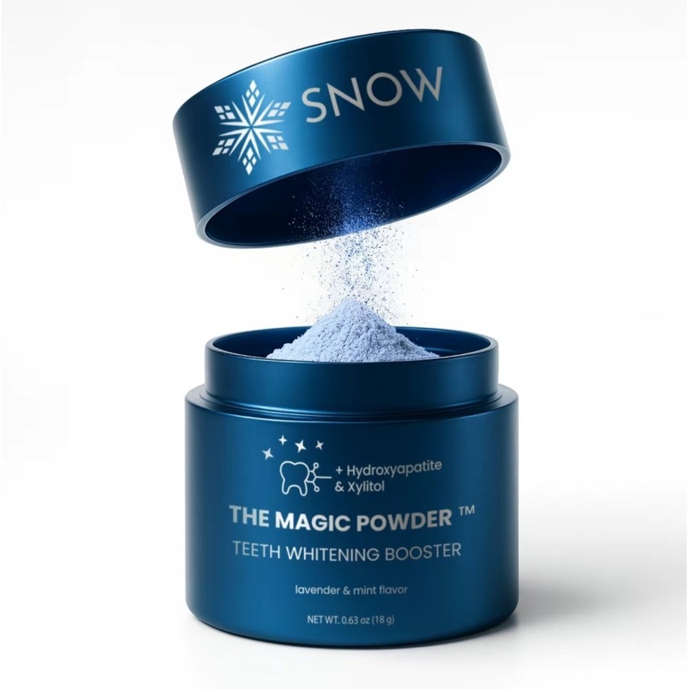 SNOW Magic Powder Teeth Whitening Booster Lavender Mint Hydroxyapatite 0.63oz